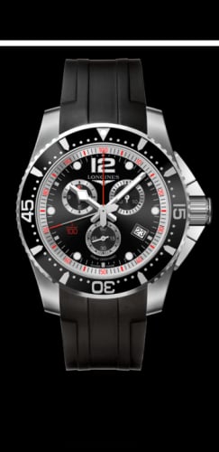 Longines HydroConquest 47.5 Chronograph Quartz Stainless Steel / Black / Rubber