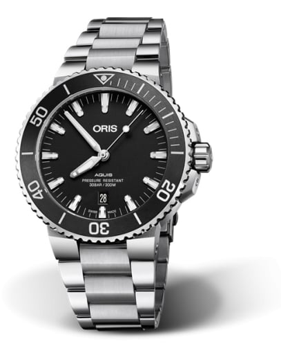 Oris Aquis Date 43.5 Stainless Steel / Matte Black / Bracelet