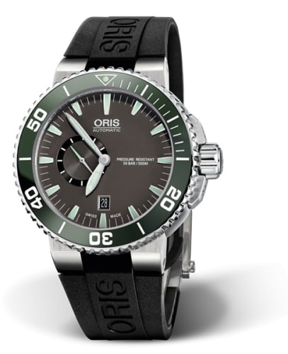 Oris Aquis Small Seconds Date 46 Stainless Steel / Grey / Rubber