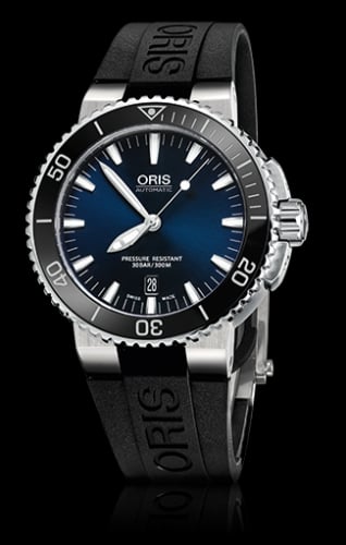 Oris Aquis Date 43 Stainless Steel / Blue / Rubber