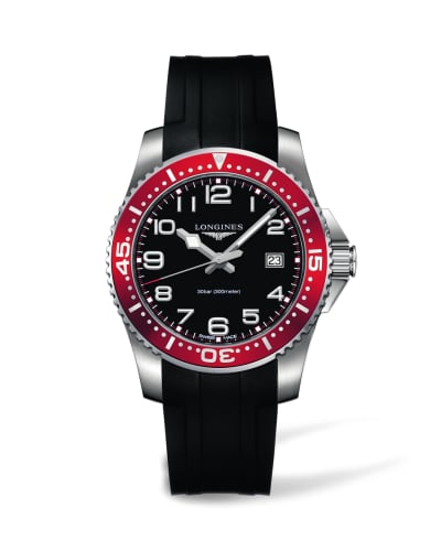 Longines Hydroconquest Quartz 41 Black / Red Rubber