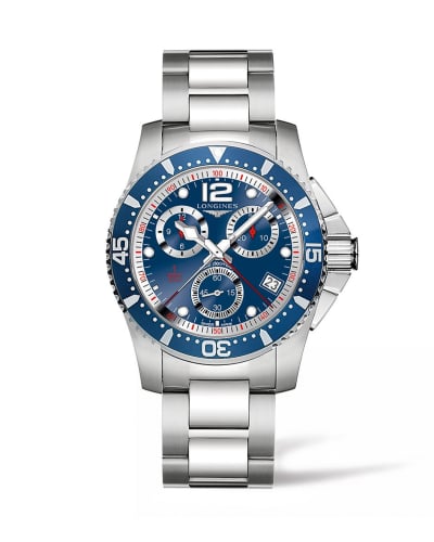 Longines Hydroconquest 41 Quartz Chronograph Stainless Steel / Blue / Bracelet