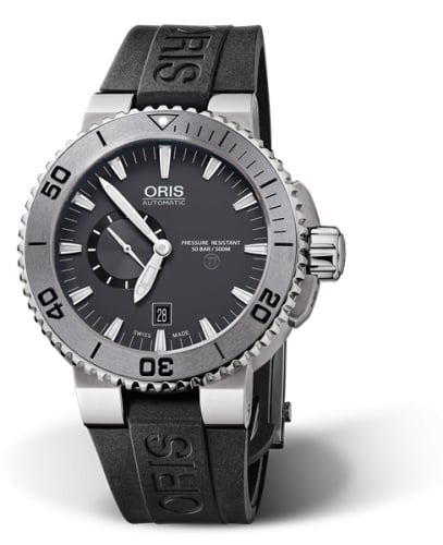 Oris Aquis Titan Small Second - Date Titanium / Grey / Rubber