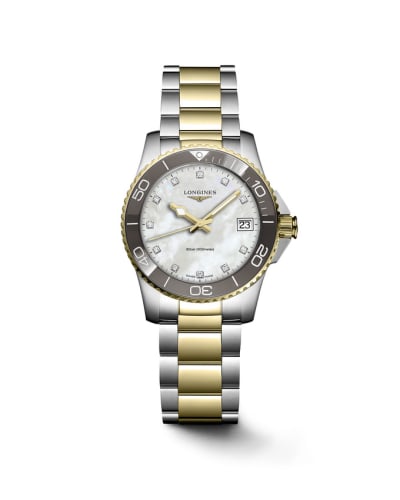 Longines HydroConquest 32 Quartz Stainless Steel - Yellow Gold / MOP / Bracelet