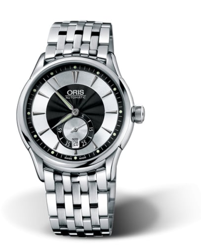 Oris Artelier Small Second Date 40 Stainless Steel / Black - Silver / Bracelet