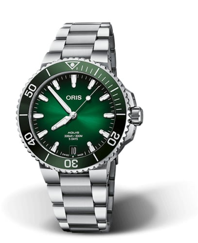 Oris Aquis Date Calibre 400 41.5 Stainless Steel / Green / Bracelet