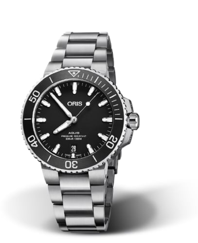 Oris Aquis Date 39.5 Stainless Steel / Black / Bracelet