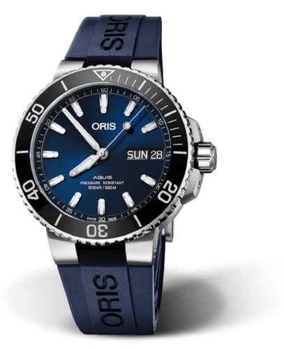 Oris Aquis Big Day Date 45.5 Stainless Steel / Blue / Rubber