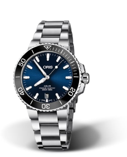 Oris Aquis Date 39.5 Stainless Steel / Blue / Bracelet