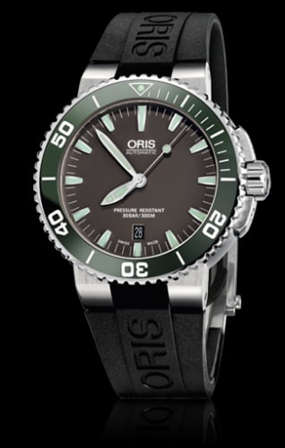 Oris Aquis Date 43 Stainless Steel / Grey / Rubber