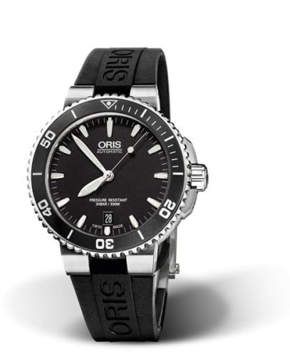 Oris Aquis Date 40 Stainless Steel / Black / Rubber