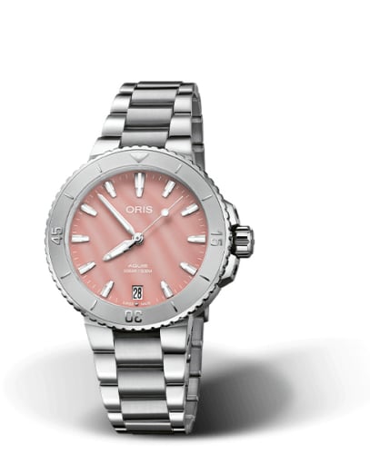 Oris Aquis Date 36.5 Stainless Steel / Pink MOP / Bracelet
