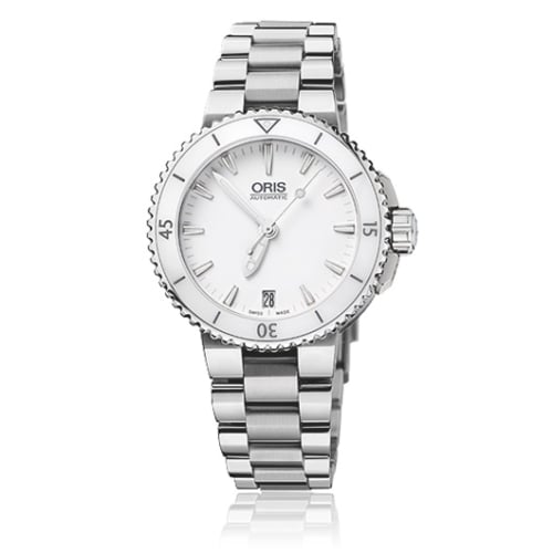 Oris Aquis Date 36 Stainless Steel / White / Bracelet