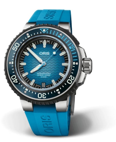 Oris AquisPro 4000M Titanium / Blue / Rubber