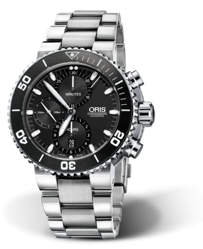 Oris Aquis Chronograph 46 Stainless Steel / Black / Bracelet