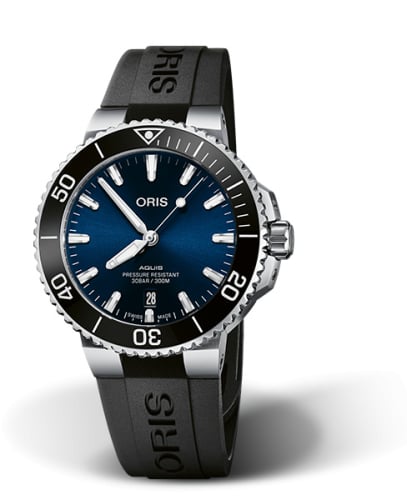 Oris Aquis Date 41.5 Stainless Steel / Blue / Rubber