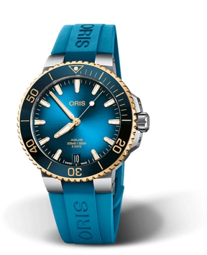 Oris Aquis Date Calibre 400 41.5 Stainless Steel - Yellow Gold / Blue / Rubber