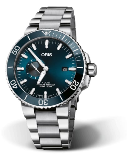 Oris Aquis Small Seconds Date 45.5 Stainless Steel / Blue / Bracelet
