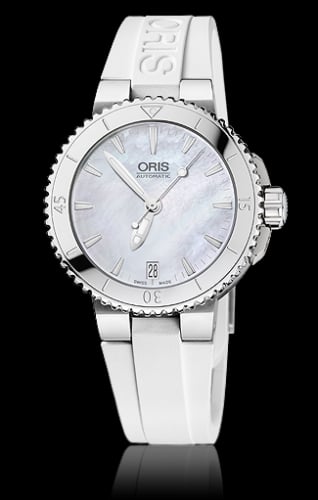 Oris Aquis Date 36 Stainless Steel / MOP / Rubber