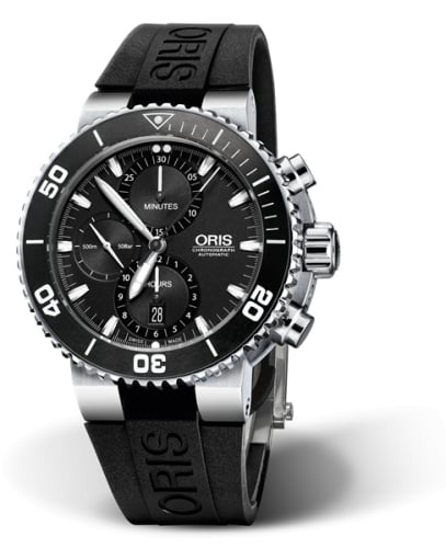 Oris Aquis Chronograph 46 Stainless Steel / Black / Rubber