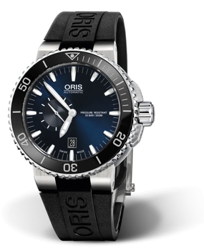 Oris Aquis Small Seconds Date 46 Stainless Steel / Blue / Rubber