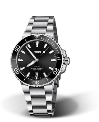 Oris Aquis Date 39.5 Stainless Steel / Black / Bracelet