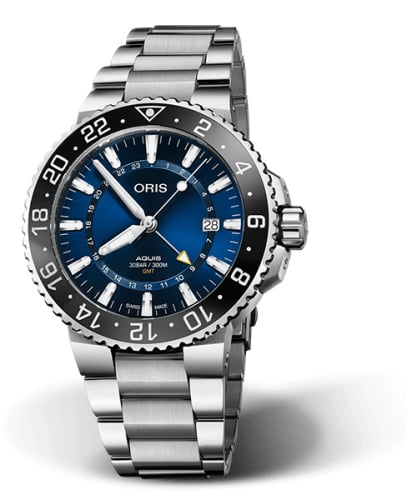 Oris Aquis GMT 43.5 Stainless Steel / Blue / Bracelet
