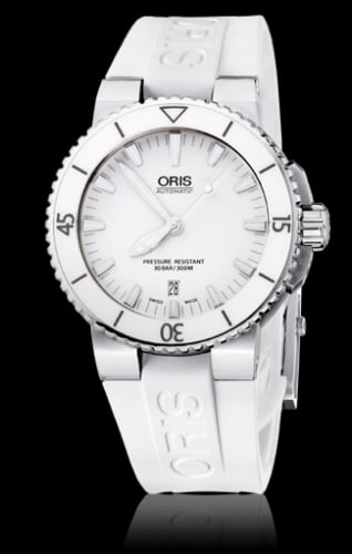 Oris Aquis Date 43 Stainless Steel / White / Rubber