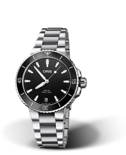 Oris Aquis Date 36.5 Stainless Steel / Black / Bracelet