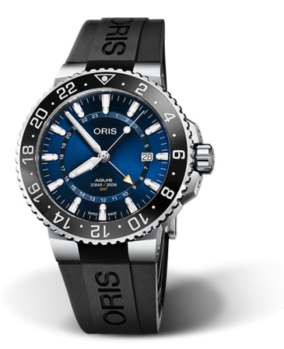 Oris Aquis GMT 43.5 Stainless Steel / Blue / Rubber