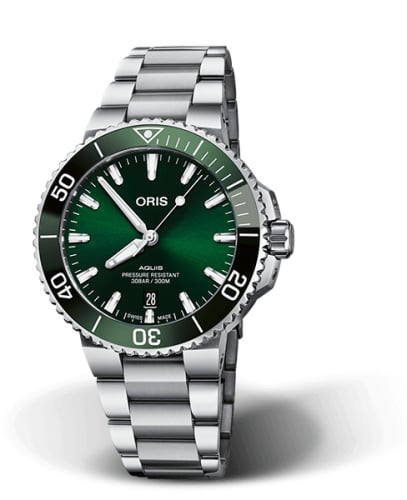 Oris Aquis Date 41.5 Stainless Steel / Green / Bracelet