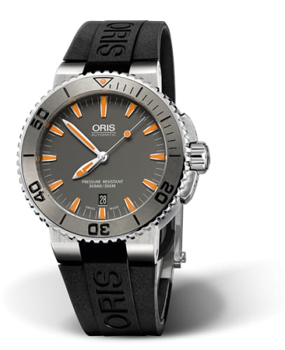 Oris Aquis Date 43 Stainless Steel / Grey / Rubber