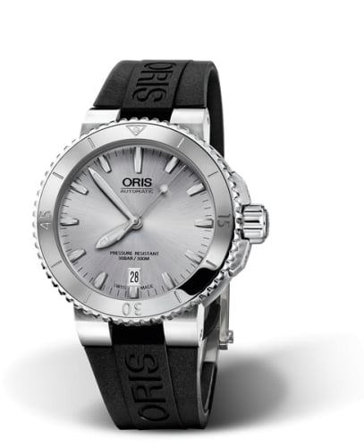 Oris Aquis Date 40 Stainless Steel / Silver / Rubber