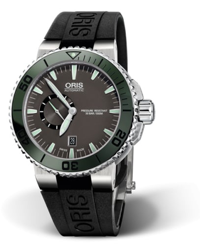 Oris Aquis Small Seconds Date 46 Stainless Steel / Grey / Rubber