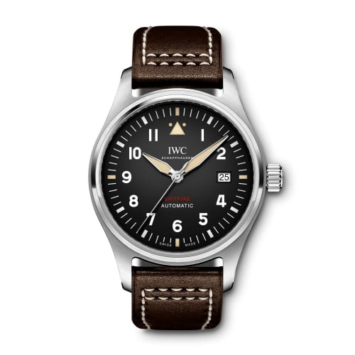 IWC Schaffhausen Pilot's Watch Automatic Spitfire Stainless Steel / Black / Leather