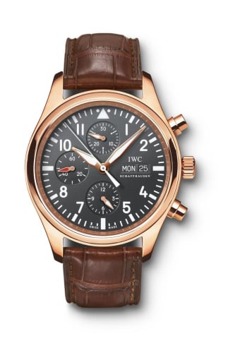IWC Schaffhausen Pilot's Watch Chronograph Rose Gold / Black / Strap