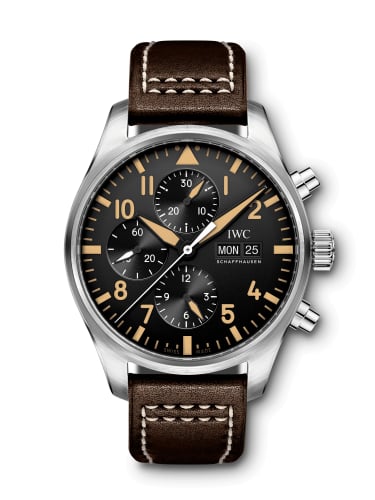 IWC Schaffhausen Pilot's Watch Chronograph Stainless Steel / 20th Anniversary Watches of Switzerland