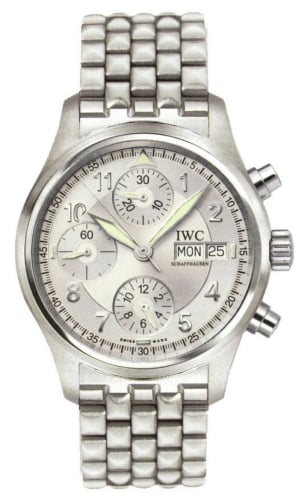 IWC Schaffhausen Pilot's Watch Spitfire Chronograph Stainless Steel / Silver / French / Bracelet