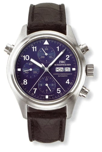 IWC Schaffhausen Pilot's Watch Doppelchronograph Platinum / Blue / Italian