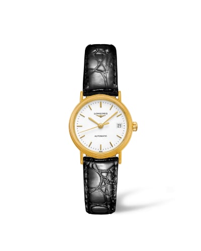 Longines Presence 25.5 Automatic PVD Gold / White