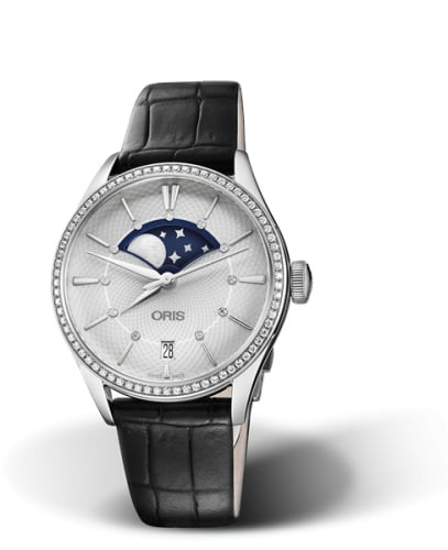Oris Artelier Grande Lune Date Diamonds 36 Stainless Steel / Silver