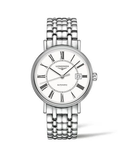 Longines Presence 40 Automatic Stainless Steel / White - Roman / Bracelet