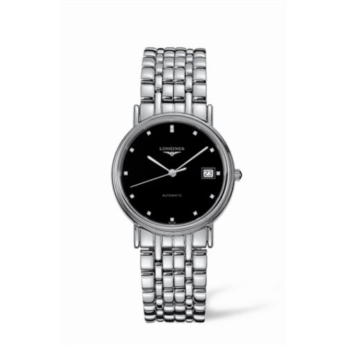 Longines Presence 34.5 Automatic Stainless Steel Black Diamond