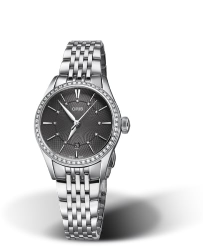 Oris Artelier Date Diamonds 28 Stainless Steel - Diamond / Grey / Bracelet