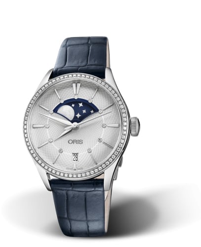 Oris Artelier Grande Lune Date Diamonds 36 Stainless Steel / Silver