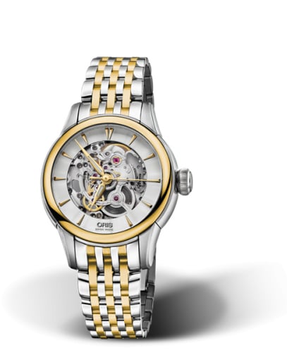 Oris Artelier Skeleton 31 Stainless Steel - Yellow Gold / Bracelet