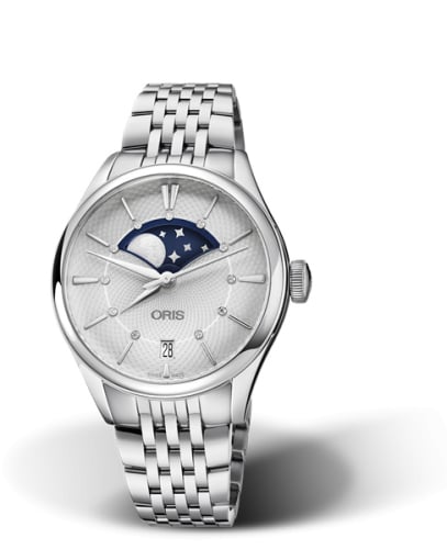 Oris Artelier Grande Lune Date 36 Stainless Steel / Silver