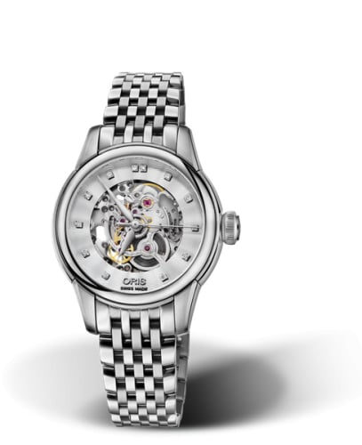 Oris Artelier Skeleton 31 Diamonds Stainless Steel / Bracelet