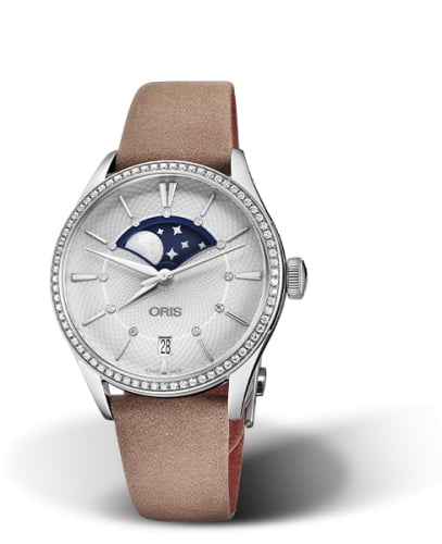 Oris Artelier Grande Lune Date Diamonds 36 Stainless Steel / Silver