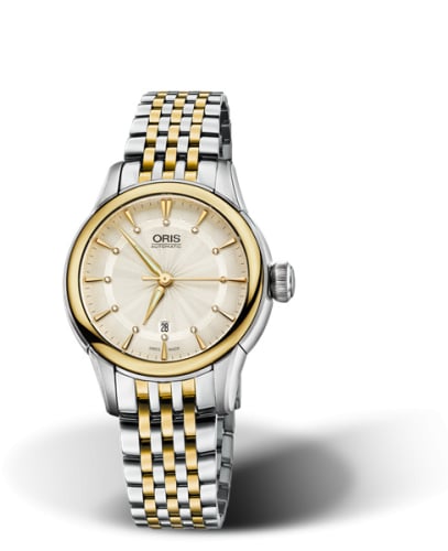 Oris Artelier Date Diamonds 31 Stainless Steel - Yellow Gold / Jungfraujoch